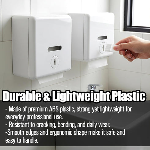 KH866 6 Pack Commercial Universal Toilet & Paper Towel Dispenser Keys White Tissue Hard Plastic Waffle Replacement