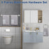 5 Set SUS304 24" +2 NearMoon Pieces Bathroom Hardware Thicken Stainless Steel-Towel Rack Kit Include Towel Rod +Bath