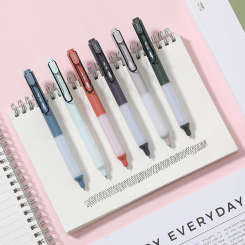 Mr. Pen Retractable Gel Pens, 18 Pack, Fine Point 0.5mm Black Ink, Vintage & Pastel Barrels, Aesthetic Pens for