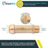 SharkBite 3/4 Inch MNPT Slip Adapter - Push to Connect Brass Plumbing Fitting for Copper, CPVC, U3134LFA