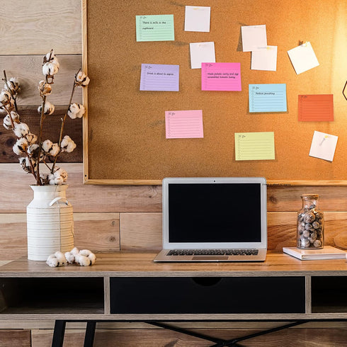 EOOUT 10 Pack Lined Sticky Notes, 3"x4", 500 Sheets, To Do List Notepad, Sticky Notes with Lines for Office, School