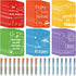 Fulmoon 30 Sets Mini Colorful Inspirational Notebooks and 6 in 1 Multicolor Retractable Ballpoint Pens for Students