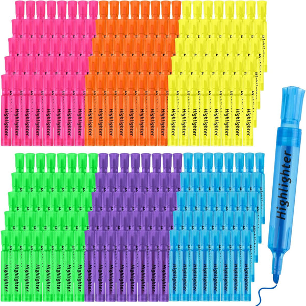 Teling 240 Pcs Highlighters Bulk, Chisel Tip Tank Style, Assorted Color Highlighters for School, Office