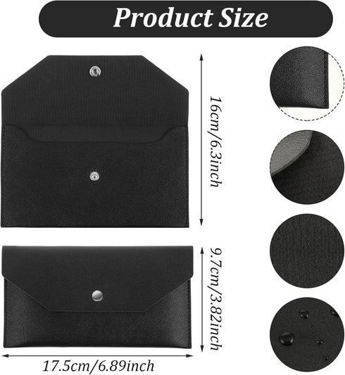 Money Envelopes for Cash, Reusable PU Leather Cash Wallet, Money Pouch for Travel and Budgeting