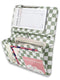 Cute Server Book for Waitress with Zipper & Magnetic Pockets Retro Checkerboard