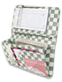 Cute Server Book for Waitress with Zipper & Magnetic Pockets Retro Checkerboard