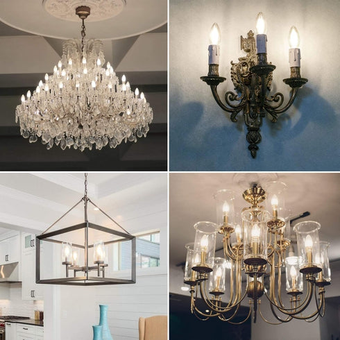 Cotanic Dimmable E12 LED Candelabra Bulb 4000K Daylight, Ceiling Fan Light Bulbs Small Base,60W Equivalent,Type B Bulb for Chandelier,Vintage B11 LED Candle Shape with Clear Glass,600LM,8 Pack by Cotanic