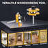 Junreox 2PCS Set, 3rd 1/4 3/4" 1/2" 3 Tongue and Groove Router Bit Gen. Shank Router Bits for Stock, Cutting Depth