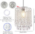 2-Tiers H13.39''X D9.84'' Chandelier Shades, Mini Crystal Shade, Acrylic Beaded Hanging Lampshade, Modern Pendant Light