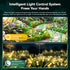 4 Packs 30 Inch 24 Bulbs, IP65 Reeds Solar Garden Light, Garden Solar Light with Intelligent Light Control System