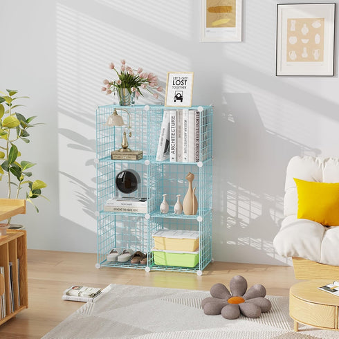 6 Closet 36.6L 12.4W 36.6H, UWCS3006B C&AHOME Wire Cube Storage, - Cube Organizer Metal C Grids, Modular Shelves Units
