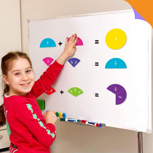 78 Set Set SpriteGru PCS Magnetic Fraction Tiles, Educational Math Learning Manipulatives for Preschool Elementary