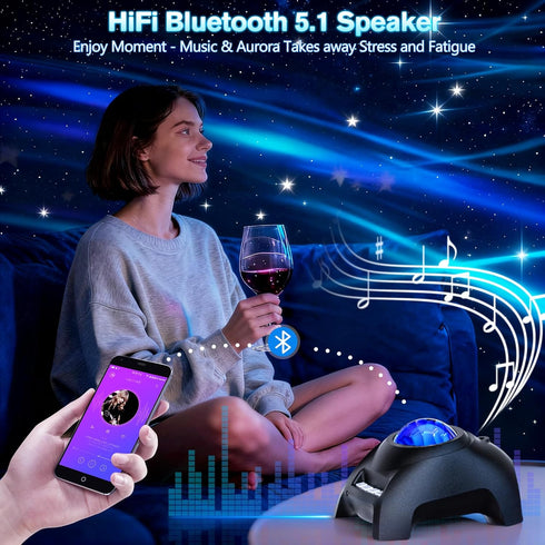 33 Northern Galaxy Light Aurora Projector, Star Projector with Light Effects, Starry Nebula LED Lamp for Bedroom