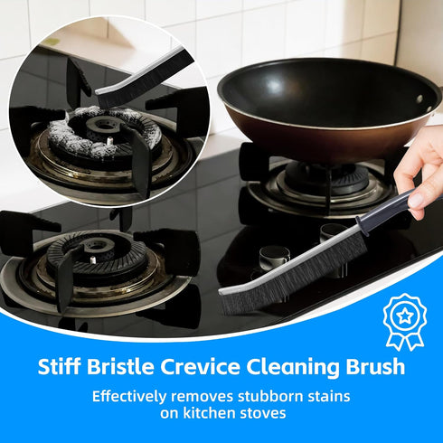 3Pcs Hard Bristle Crevice Cleaning Brush, Small Cleaning Brush, Grout Cleaner Brush, Toilet Brush, Scrub Brush