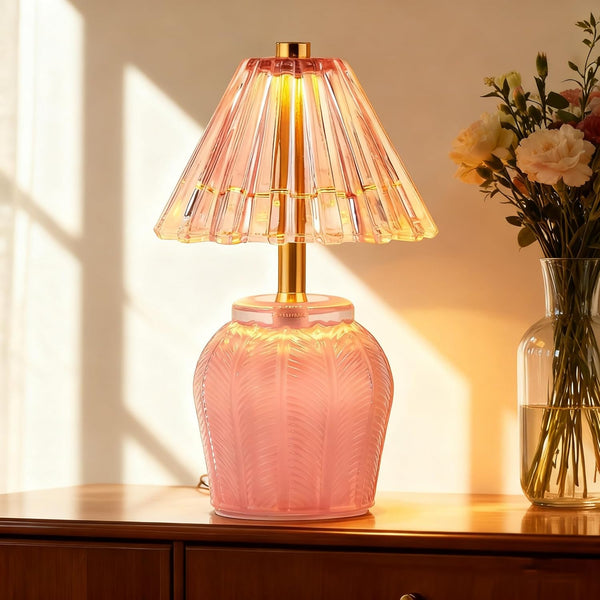Battery Operated Lamp with Timer, Small Vintage Cordless Table Lamp for Office