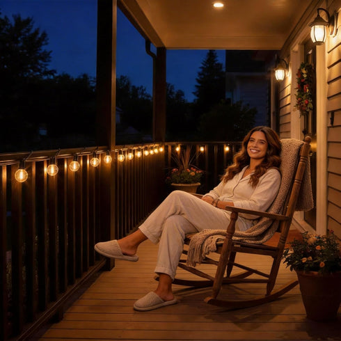 50 26pcs G40 Bulbs, RTTY Outdoor String Lights FT, Patio Light with Shatterproof LED Waterproof Hanging Globe Lighting