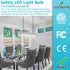hansang T10 LED Bulb for Chandelier, E26 Base, 5000K Daylight, 40 Watt Equivalent, Dimmable, 6 Pack, 400LM