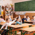 Bulletin Board Fabric 48'' x 107'', Class Fabric for Everyone is Welcome Classroom Background Decor, Crafts
