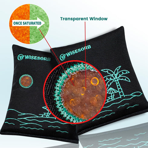 500g x 2pcs Rechargeable Desiccant Packs for Storage, Color Indicating Silica Gel Packets