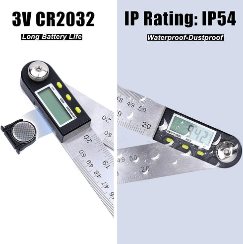 Yangoutool Digital Angle Ruler, 20inches/500mm Stainless Steel Digital Angle Finder and Protractor for Woodworking