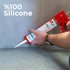 Adhesive Guru All Purpose Clear Silicone Sealant Waterproof 10.15 fl.oz, 100% Silicone Caulk, Weatherproof & Flexible Adhesive Sealant for Indoor and Outdoor Use, Transparent - 1 Pack