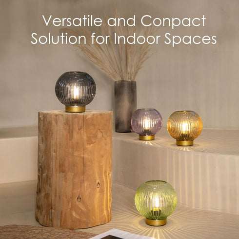 Battery Operated Lamp with Remote Control for Table Decor,Small Cordless Table Lamps with Timer&Replaceable LED