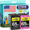 Mirone Remanufactured Ink Cartridges Replacement for HP Ink 65 65XL Black Color Combo Pack for DeskJet 3755 3700 (2pk)