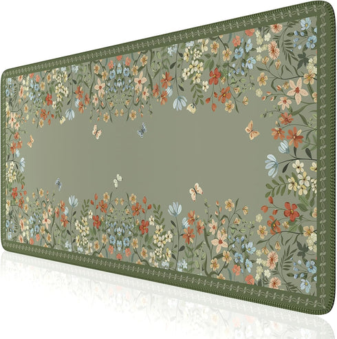 iCasso Desk Mat for Keyboard and Mouse,Large Keyboard Mat Non-Slip,Cute Desk Pad with