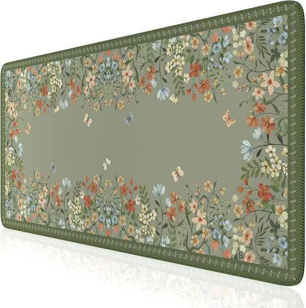 iCasso Desk Mat for Keyboard and Mouse,Large Keyboard Mat Non-Slip,Cute Desk Pad with