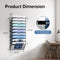Wall File Organizer, 10 Tier Hanging Wall Holder for File Folder, Paper, and Clipboard, Black