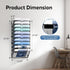 Wall File Organizer, 10 Tier Hanging Wall Holder for File Folder, Paper, and Clipboard, Black