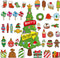 SICOHOME 48 Pcs Christmas Bulletin Board Decorations Set - Winter Classroom Decor Supplies