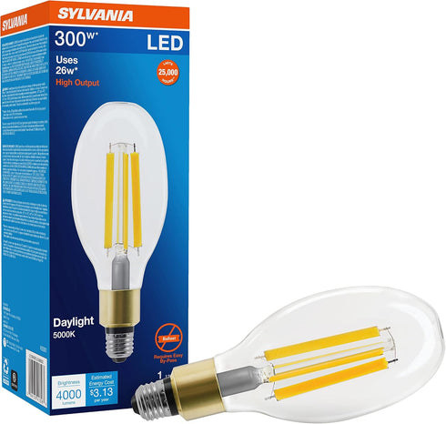 Sylvania Ultra LED High Lumen Filament Lamp, 300W = 26W, Non-Dimmable, 4000
