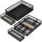 Desk Drawer Organizer with 6 Adjustable Dividers, Metal Pen Organizer for Office Supplies (Pack 4, Black)