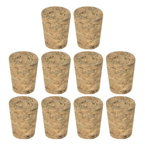 MECCANIXITY Tapered Cork Stoppers, 22x17x27mm Wooden Leakproof Soft Corks for Wine Beer Bottle Crafts, Pack of 10