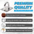2PCS M8 Heavy Duty Square Stainless Steel Pad Eye Hook - Includes Snap Hooks and Screws for Ceiling Hook