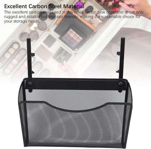 Fydun Hanging Desk Side Storage, Organizer Adjustable Carbon Steel and Supplies Organisers Robust Material PP