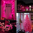39 100 8 Minetom Pink Mini Christmas Lights - Feet LED Fairy String Lights with Lighting Modes Waterproof Connectable