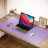 Boutilon (S-Purple,24"x 14") Leather Desk Pad Protector,Non-Slip Mouse Pad,Laptop Desk Pad,Office Mouse Mat,Waterproof