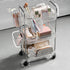 Dtipbah Clear Rolling Beauty Storage Cabinet Multi Shelves Rolling Cart Organizers for Skincare Cosmetics Collection