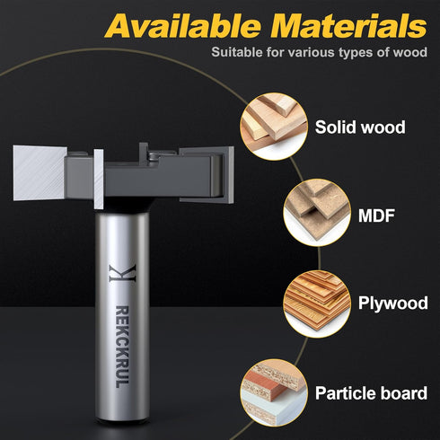 Spoilboard 1/2 Inch 2" 4-Wings, Trimming CNC Surfacing Router Bit Shank, Cutting Diameter Slab Flattening Router Bit