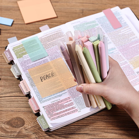Mr. Pen Bible Journaling Kit: Bible Highlighters, No Bleed Pens, Transparent Sticky Notes, Tabs, Bookmarks, Aesthetic