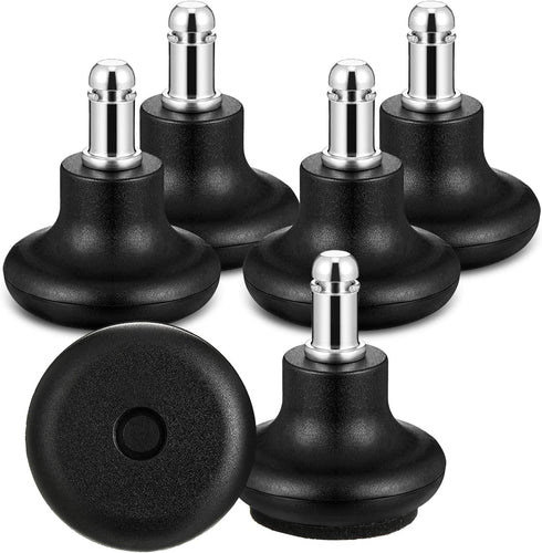 Outus 5 Pieces Bell Glides Replacement Office Chair Wheels Stopper Office Chair Swivel Caster Wheels Stool Bell Glides with Separate Self Adhesive Pads (Low Profile)