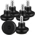 Outus 5 Pieces Bell Glides Replacement Office Chair Wheels Stopper Office Chair Swivel Caster Wheels Stool Bell Glides with Separate Self Adhesive Pads (Low Profile)