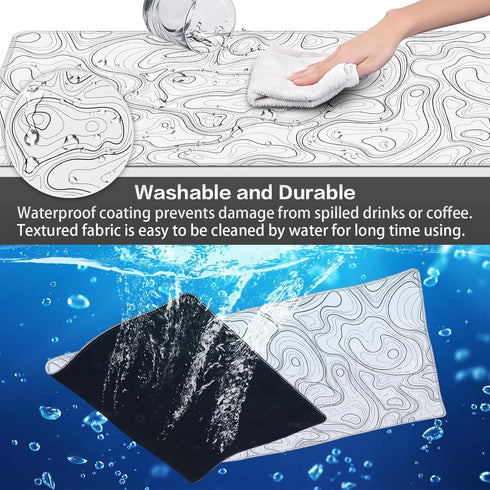 Gaming Mouse Pad, Canjoy Topographic Contour, 31.5x11.8inch Large Extended Computer Mouse Mat for Gaming, Office