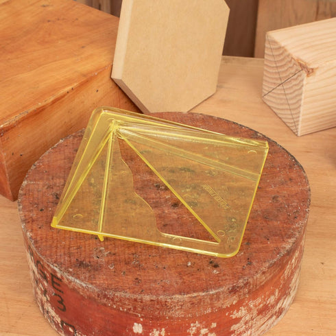 Savannah Yellow Transparent Center Finder for 8 inch Square Round, Octagon and 5-3/4 inch Hexagon Shaped Material Ideal for Woodworkers, Carpenters or Around The Home