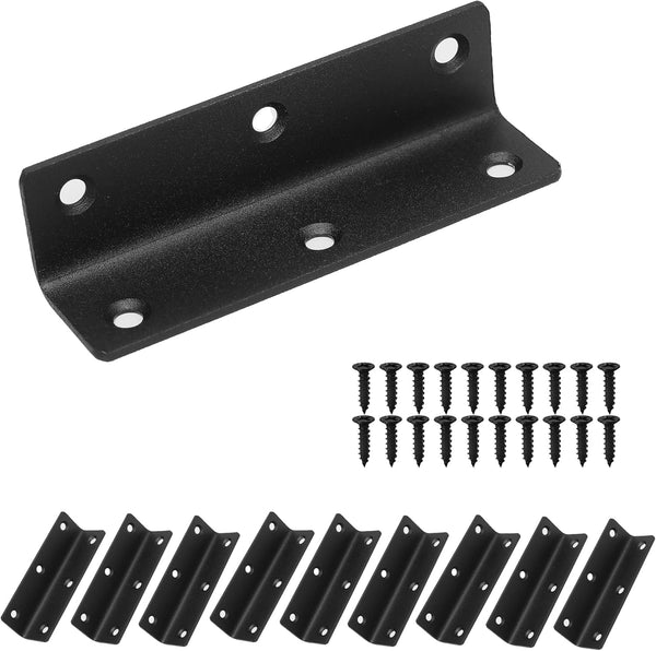 L Bracket, Heavy Duty Corner Brace, 10 Pack 4" Metal Shelf Bracket