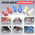 AIRIC Spade Connector Kit, 100 Pcs Male and Female 22-10 Gauge Nylon Electrical Crimps for Auto Speaker Wiring