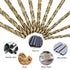 21Pcs Cobalt Drill Bits Set, M35 HSS, 135 Degree Tip, Twist Jobber Length for Hardened Metal, Cast Iron, Stainless