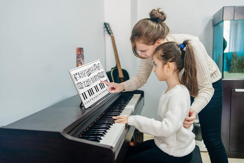 SCRIBBLEDO 10 Pack 11 x 14 Inch Double Sided Piano Board Dry Erase White Boards for Kids, Students, Musicians
